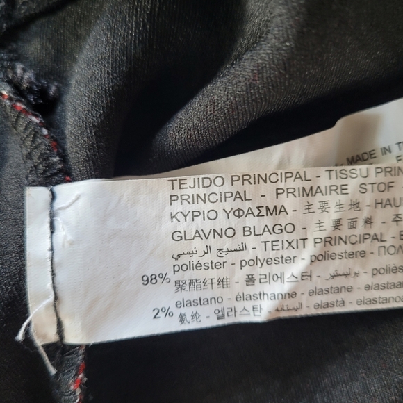 ZARA Red Black White Cropped Zippered Front Sleeveless Top Size Women's Small - Picture 8 of 8